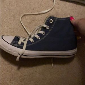 navy hightop converse
